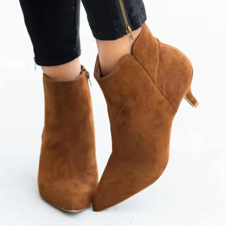 Famaro - Leopardenmuster-Mittelferse Stiefel