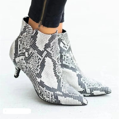 Famaro - Leopardenmuster-Mittelferse Stiefel