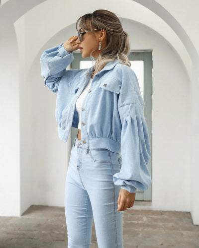 Novele - Kurze Jacke mit Laternenärmeln