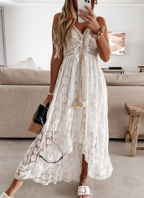 Mareyl S - Spitzen Maxikleid