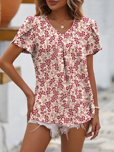 Evaloure - V-Ausschnitt Bluse