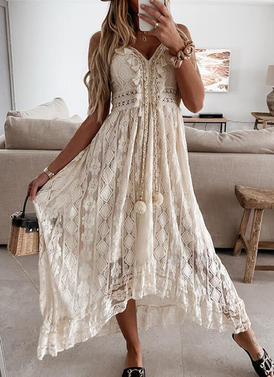 Mareyl S - Spitzen Maxikleid
