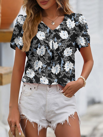 Evaloure - V-Ausschnitt Bluse