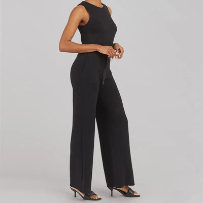 Stylax - Ärmelloses Schnür-Jumpsuit
