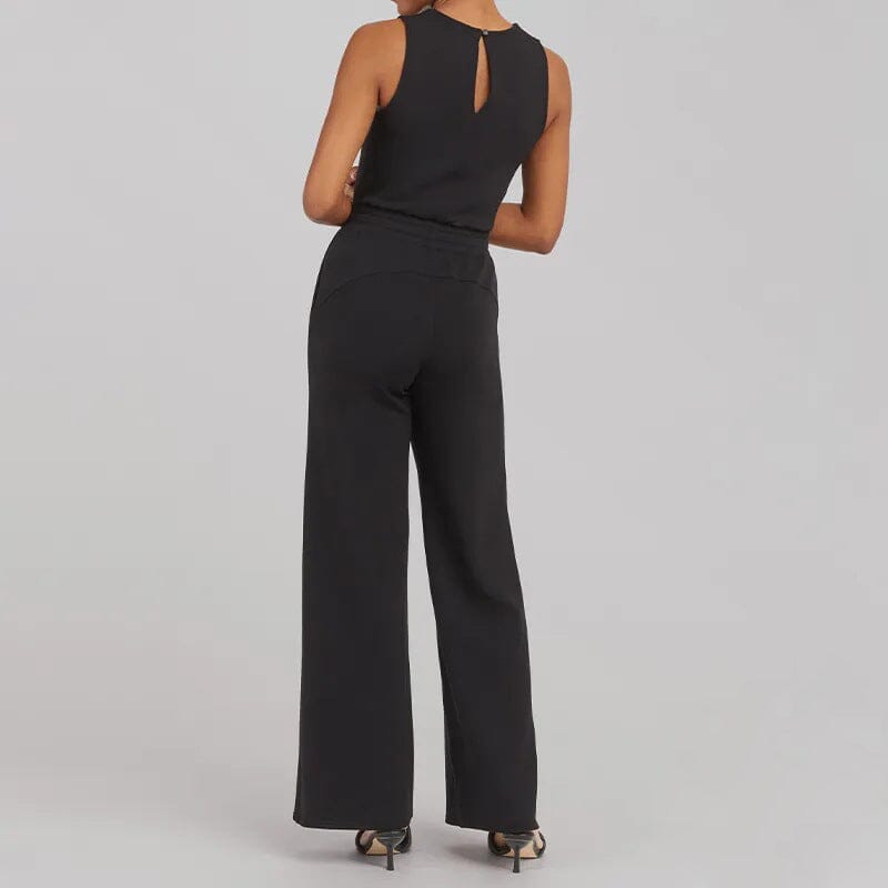 Stylax - Ärmelloses Schnür-Jumpsuit