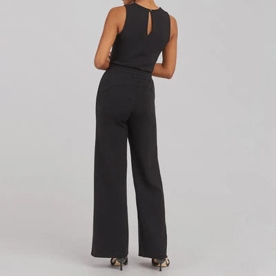 Stylax - Ärmelloses Schnür-Jumpsuit