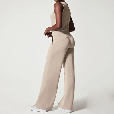 Stylax - Ärmelloses Schnür-Jumpsuit