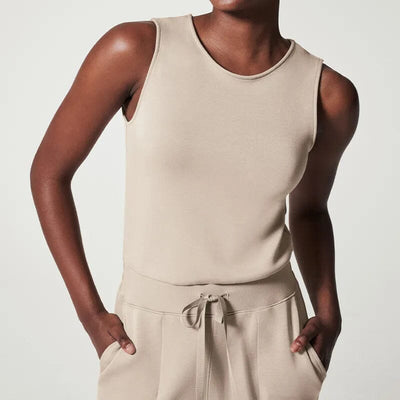 Stylax - Ärmelloses Schnür-Jumpsuit