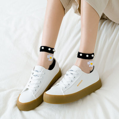 Pearly - Perlentransparente Socken (10 Paar Satz)