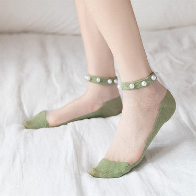 Pearly - Perlentransparente Socken (10 Paar Satz)