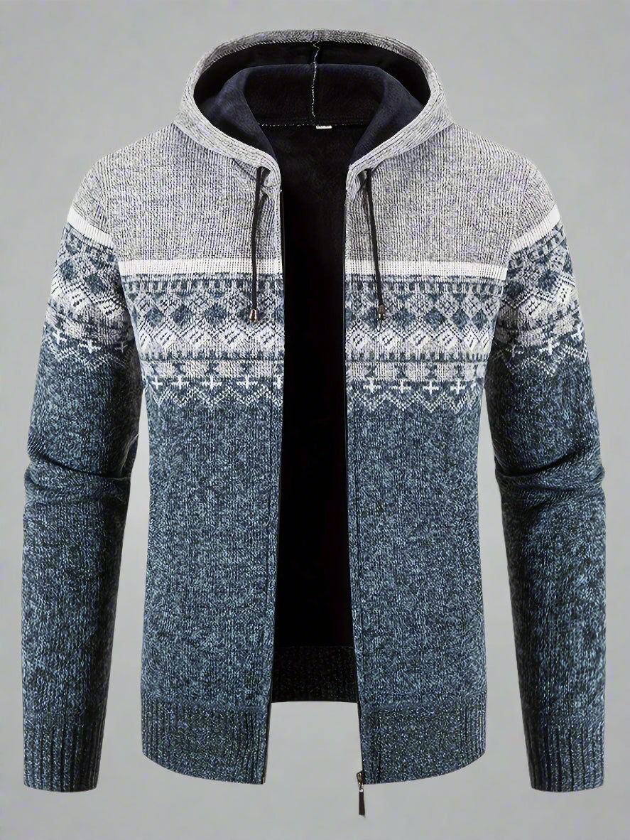 Delivor - Herren Winter Fleece Strickjacke