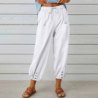 Zurey - Hose mit hoher Taille und Knöpfen