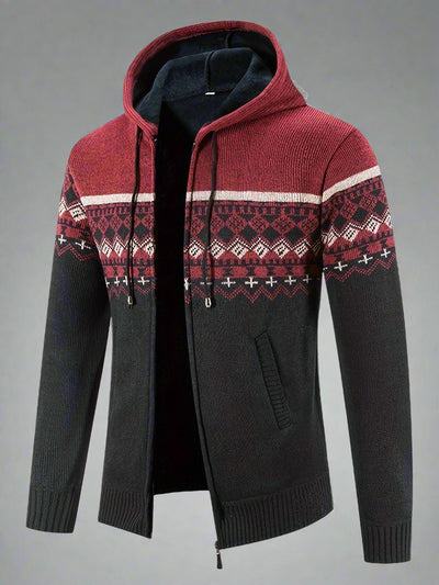 Delivor - Herren Winter Fleece Strickjacke