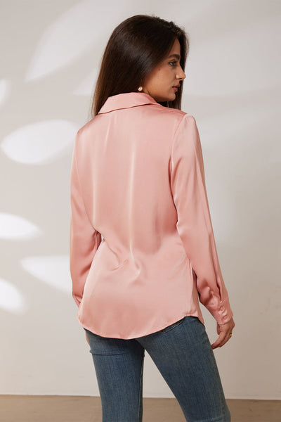 Deneris - Bluse mit V-Ausschnitt in Wickeloptik