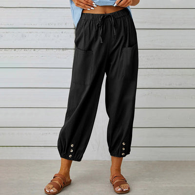 Zurey - Hose mit hoher Taille und Knöpfen