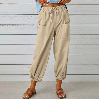 Zurey - Hose mit hoher Taille und Knöpfen