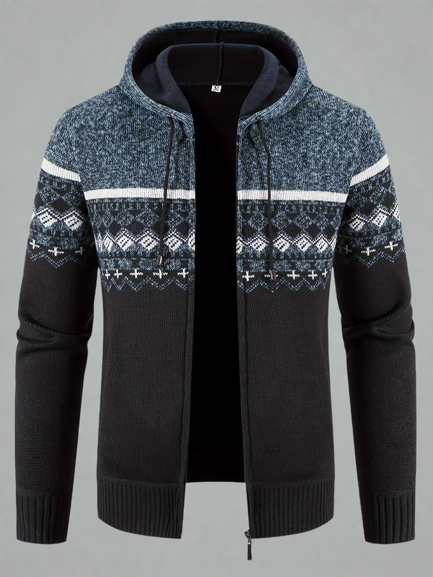 Delivor - Herren Winter Fleece Strickjacke