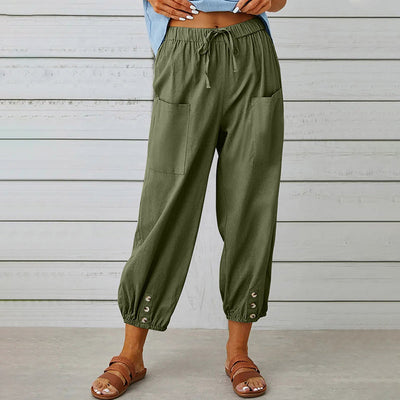 Zurey - Hose mit hoher Taille und Knöpfen