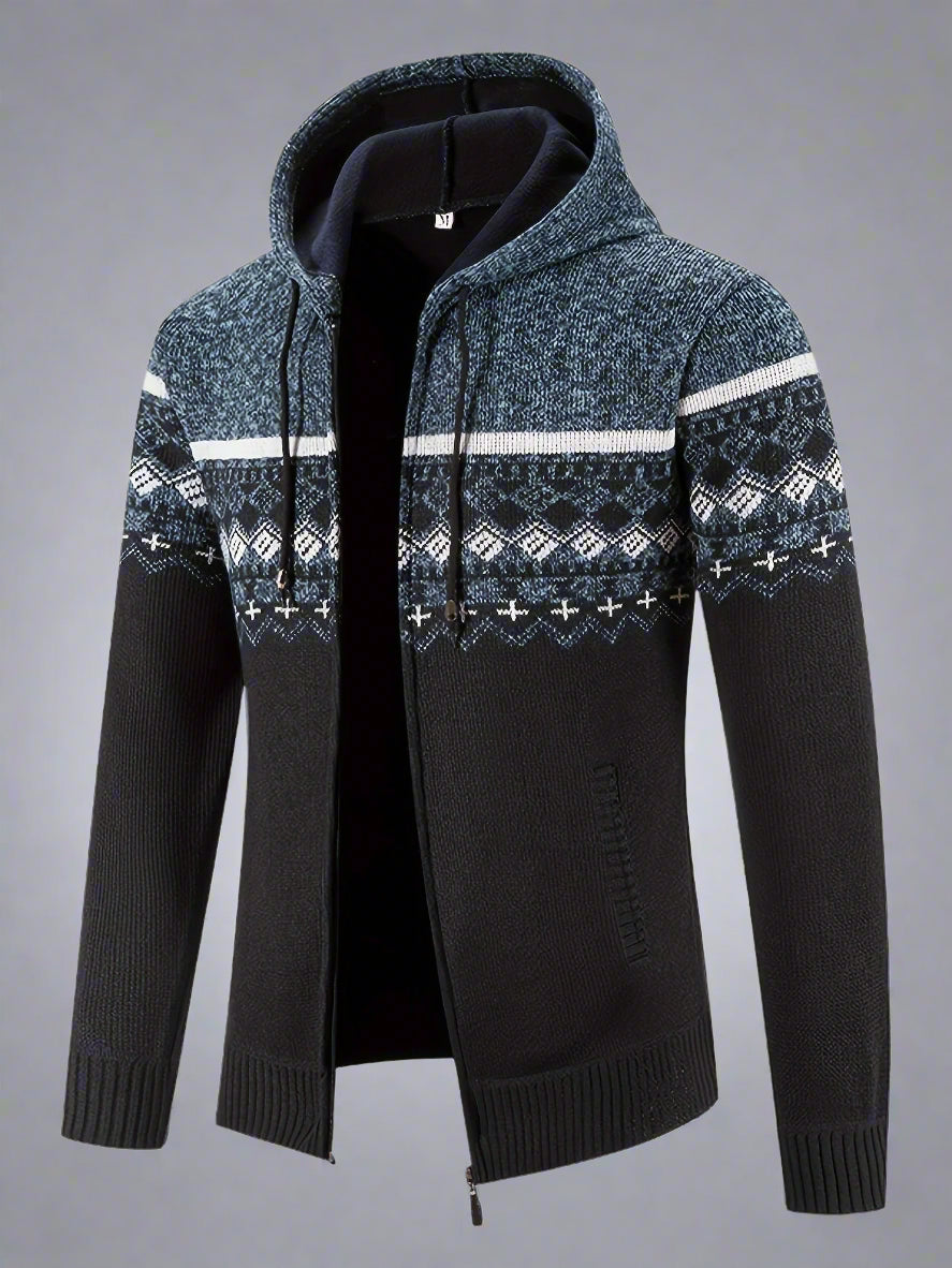 Delivor - Herren Winter Fleece Strickjacke