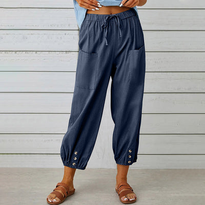 Zurey - Hose mit hoher Taille und Knöpfen