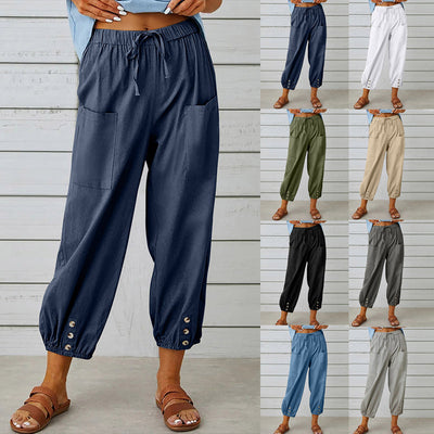 Zurey - Hose mit hoher Taille und Knöpfen