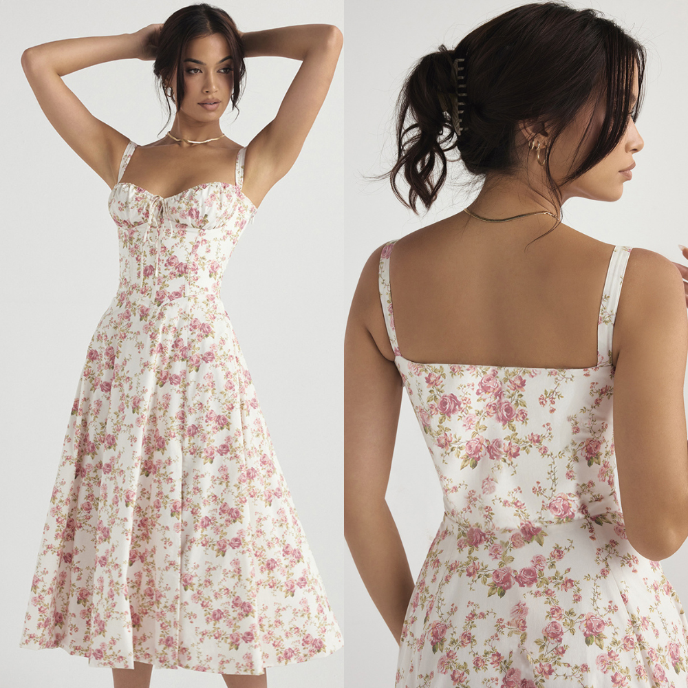 FlexiChic - Kabelloser Bustier Sonnenkleid
