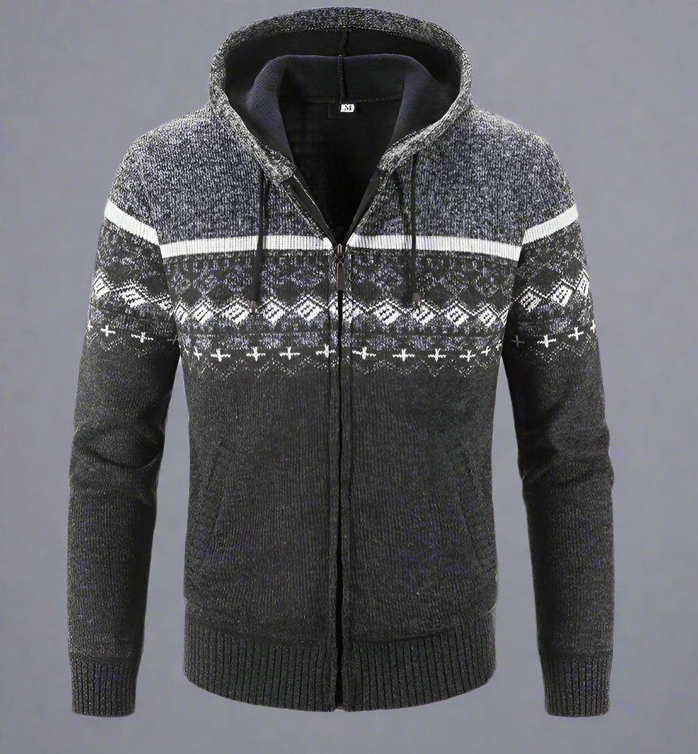 Delivor - Herren Winter Fleece Strickjacke
