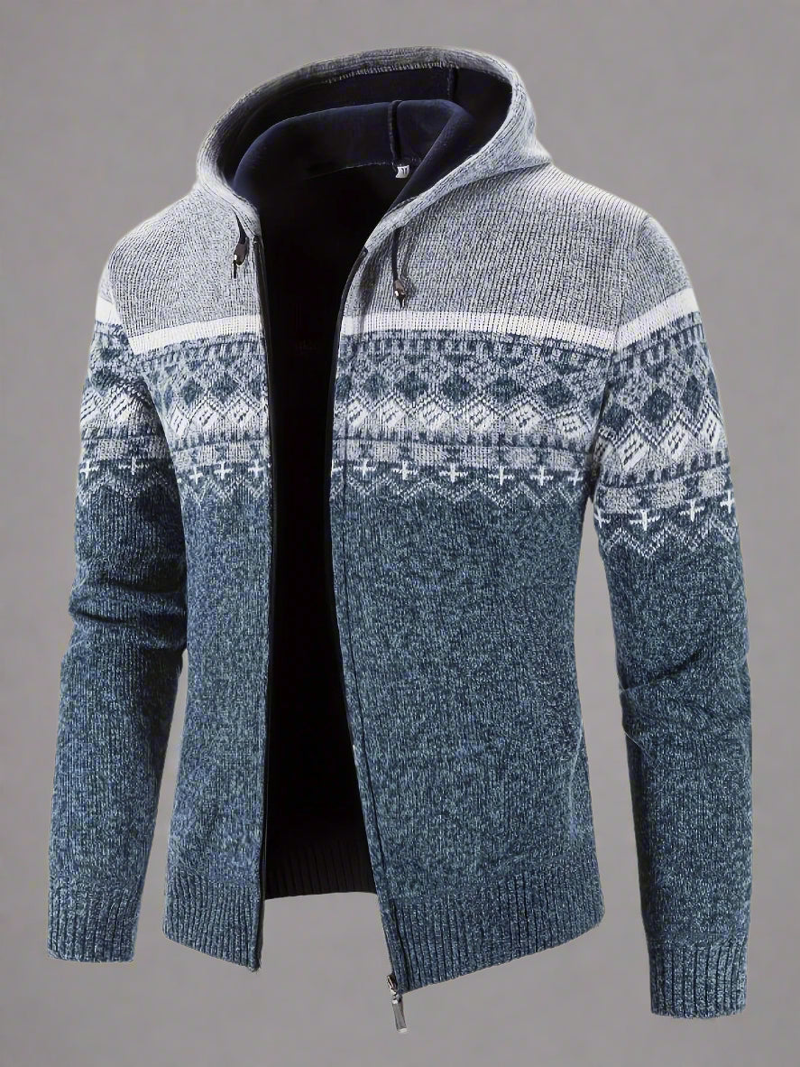 Delivor - Herren Winter Fleece Strickjacke