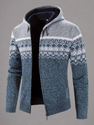 Delivor - Herren Winter Fleece Strickjacke